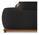Ver imagem 2 de Sofá Dubai 2 Lugares 1.80m Tecido Bouclê Preto para Sala Bz Home Decor