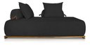 Ver imagem 1 de Sofá Dubai 2 Lugares 1.80m Tecido Bouclê Preto para Sala Bz Home Decor