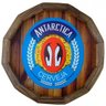 Quadro Tampa de Barril em Madeira Rústica – Cerveja Antarctica – Boa - 1