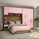 Ver imagem 1 de Guarda Roupa Dormitório Modulado Casal Queen 1,58 M Paris Luciane M14:rosa