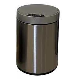Lixeira Sensor Automatico 12 Litros Inox Polido Recarregavel Cesto Removivel Cabo Usb Design Moderno - 1