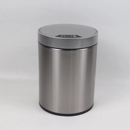 Lixeira Sensor Automatico 12 Litros Inox Polido Recarregavel Cesto Removivel Cabo Usb Design Moderno - 4