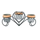 Ver imagem 2 de Vasos Para Decoração Com Suporte Aramado Modelo Coração C/3