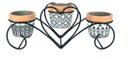 Ver imagem 2 de Vasos Para Decoração Com Suporte Aramado Modelo Coração C/3