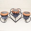 Ver imagem 1 de Vasos Para Decoração Com Suporte Aramado Modelo Coração C/3