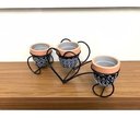 Ver imagem 3 de Vasos Para Decoração Com Suporte Aramado Modelo Coração C/3