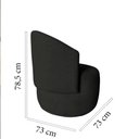 Ver imagem 6 de Poltrona Decorativa Beatriz Orgânica Suede Preto