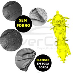 Capa para Moto Universal Impermeável Protege Sol Chuva Poeira Texturizada - 5
