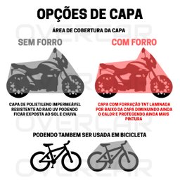 Capa para Moto Universal Impermeável Protege Sol Chuva Poeira Texturizada - 7