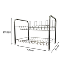 Ver imagem 5 de Escorredor de Pia Cozinha Louça 2 Andares Aço Suporta até 11 Pratos e 5 Copos
