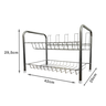 Escorredor de Pia Cozinha Louça 2 Andares Aço Suporta até 11 Pratos e 5 Copos - 5