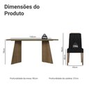 Ver imagem 3 de Conjunto Sala de Jantar Tampo de Vidro 6 Cadeiras Rustic/oxford Sintra Madesa