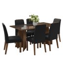Ver imagem 2 de Conjunto Sala de Jantar Tampo de Vidro 6 Cadeiras Rustic/oxford Sintra Madesa