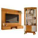 Ver imagem 1 de Painel para Tv Aura Cinamomo com Cristaleira Moss Cinamomo Off White - Madetec