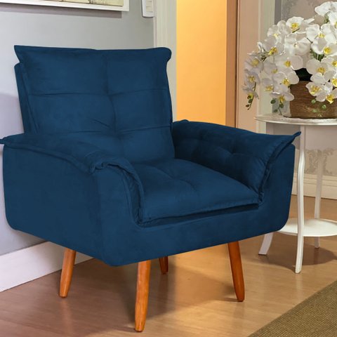 Poltrona Opala Apolo para Amamentação Decorativa Tecido Suede Para, Quarto,sala de Estar, Recepção P