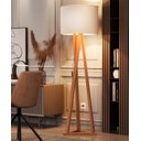 Ver imagem 2 de Luminária Abajur Tripé Ibiza Sala Quarto Leitura Closet Pés Madeira N&e Loja Off White