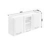 Armário Aéreo de Cozinha com Vidro 3 Portas IP31V-120 Premium Itatiaia Móveis Branco - 3