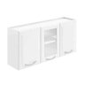 Armário Aéreo de Cozinha com Vidro 3 Portas IP31V-120 Premium Itatiaia Móveis Branco - 1