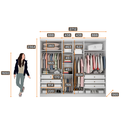 Ver imagem 5 de Guarda-Roupa Casal com Espelho 6 Portas 6 Gavetas Bari Branco