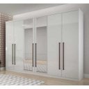 Ver imagem 2 de Guarda-Roupa Casal com Espelho 6 Portas 6 Gavetas Bari Branco