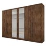 Guarda-Roupa Casal com Espelho 6 Portas 6 Gavetas Bari Canela - 1