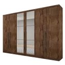 Ver imagem 1 de Guarda-Roupa Casal com Espelho 6 Portas 6 Gavetas Bari Canela