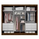 Ver imagem 4 de Guarda-Roupa Casal com Espelho 6 Portas 6 Gavetas Bari Canela