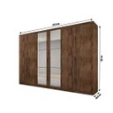 Ver imagem 5 de Guarda-Roupa Casal com Espelho 6 Portas 6 Gavetas Bari Canela