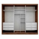 Ver imagem 3 de Guarda-Roupa Casal com Espelho 6 Portas 6 Gavetas Bari Canela