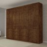 Guarda-Roupa Casal 8 Portas 12 Gavetas Premium Benetil Móveis Avelã Ipê - 2
