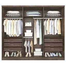 Guarda-Roupa Casal com Espelho 6 Portas 6 Gavetas Prêmium Tcil Móveis Cumaru Rustic/Off-White - 3