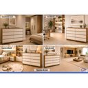 Ver imagem 5 de Cômoda Sintra 8 Gavetas Cinamon/Off White Demóbile