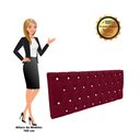 Ver imagem 6 de Cabeceira Painel Cristal para Cama Box Casal 140 cm Suede Vinho com Strass - D’Rossi
