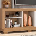 Ver imagem 5 de Estante para TV de até 47 Polegadas 8 Nichos e 2 Portas Mari Nature/Off White