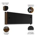Ver imagem 3 de Armário de Cozinha Aéreo 150cm 4 Portas Andréia Amêndoa/preto - Ajl Móveis