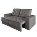 Ver imagem 1 de Sofá Retrátil e Reclinável 3 Lugares 1,80m Verona Suede Cinza Mamflex