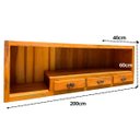 Ver imagem 4 de Rack com 3 Gavetas Peroba Rosa