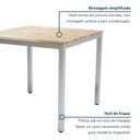 Ver imagem 5 de Mesa de Jantar Retangular Tampo Madeira Maciça 120CMX85CM Smart Marrom/Cromado