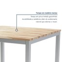 Ver mais imagens de Mesa de Jantar Retangular Tampo Madeira Maciça 120CMX85CM Smart Marrom/Cromado