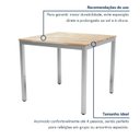 Ver imagem 7 de Mesa de Jantar Retangular Tampo Madeira Maciça 120CMX85CM Smart Marrom/Cromado