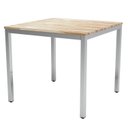 Ver imagem 2 de Mesa de Jantar Retangular Tampo Madeira Maciça 120CMX85CM Smart Marrom/Cromado