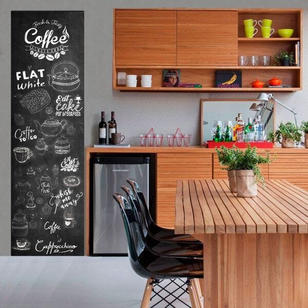 Adesivo Decorativo Parede Chalkboard lousa para cozinha/ área gourmet - Coffee 1,80 x 0,50 m - 2