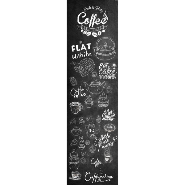 Adesivo Decorativo Parede Chalkboard lousa para cozinha/ área gourmet - Coffee 1,80 x 0,50 m - 1