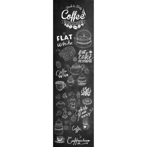 Adesivo Decorativo Parede Chalkboard Lousa para Cozinha/ Área Gourmet - Coffee 1,80 X 0,50 M