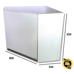 Armário Suspenso Aéreo Basculante Canto 45 Graus Escritório Cozinha 100% MDF - 2