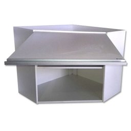 Armário Suspenso Aéreo Basculante Canto 45 Graus Escritório Cozinha 100% MDF - 5