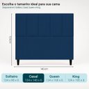 Ver imagem 4 de Cabeceira Classic Casal 140cm para Quarto Cama Decorativa Moderna Elegante Suede Azul Marinho