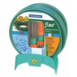 Mangueira Jardim Flex 25m com Engate e Suporte Tramontina - 1