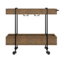 Ver imagem 2 de Carrinho Bar Estilo Industrial 90x33cm 27813 Steel Quadra Artesano - Vermont/preto Fosco