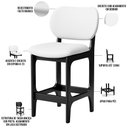 Ver imagem 3 de Banqueta Baixa Bar Cozinha Sala Jantar Fixa Betta L02 Preto Facto Branco - Lyam Decor Banqueta Baixa